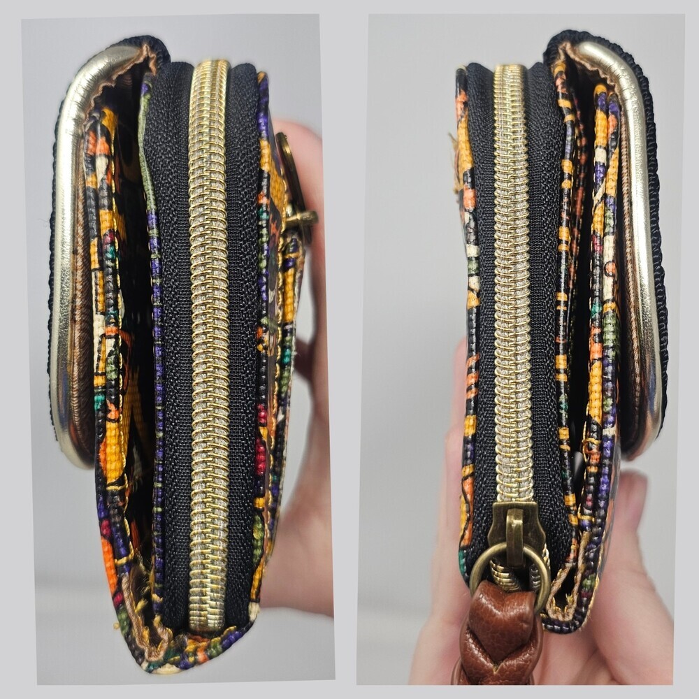 Sakroots Women's Boho Artist Circle XL Wallet Trifold Zip Around Clutch NWOT - Picture 6 of 10